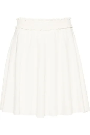 Sandro Ribbed-knit A-line skirt