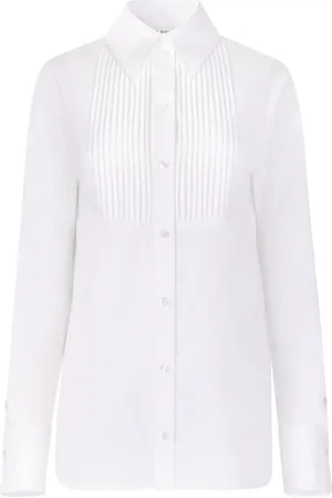 Nina Ricci Bib collar cotton shirt