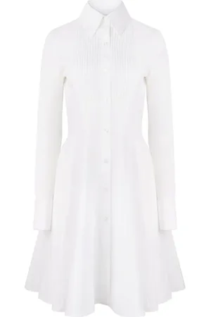 Nina Ricci Pintuck-detailing poplin shirt dress