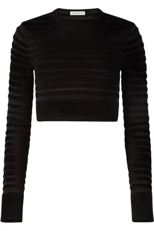 Nina Ricci Cropped top with tonal stripe