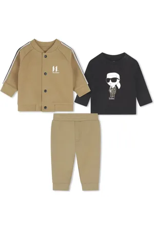 Karl Lagerfeld Logo print cotton blend tracksuit set