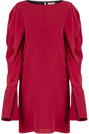Nina Ricci Ruched-sleeve silk mini dress