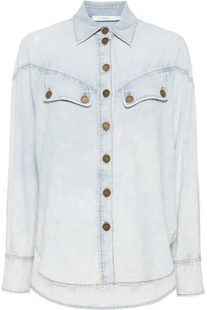 ZIMMERMANN Drop-shoulder denim shirt