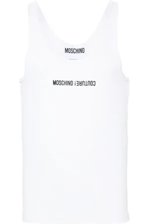 Moschino Logo-embroidered knitted tank top