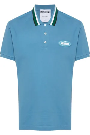 Moschino Rubberised logo-detail polo shirt