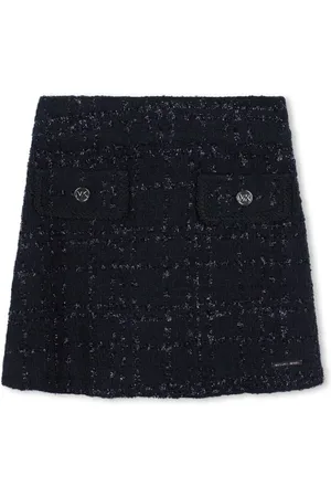 Michael Kors Logo-plaque tweed skirt