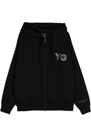 Y-3 Logo-print zip-up hoodie