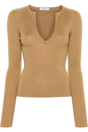 Max Mara V-neck ribbed jumper