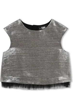 Karl Lagerfeld Metallic-effect top