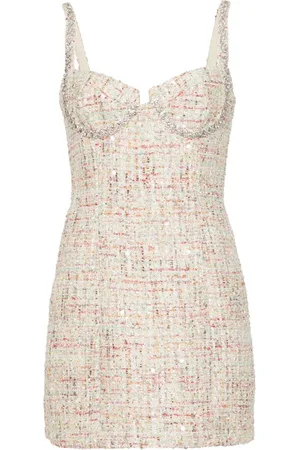 Self-Portrait Bouclé-design mini dress