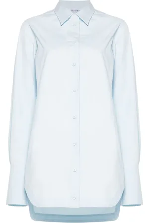 The Attico Logo-embroidered cotton shirt