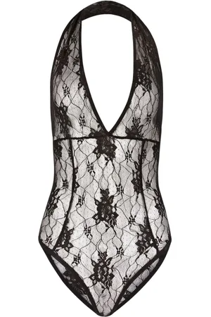 Nina Ricci Floral-lace halterneck bodysuit