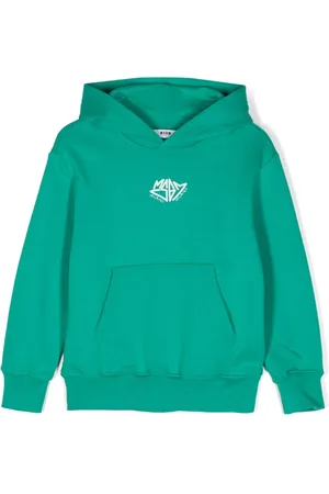 Msgm Milano-print cotton hoodie