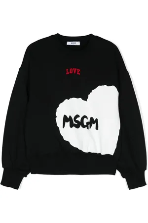 Msgm Logo-print cotton sweatshirt