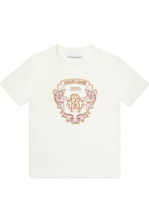 Roberto Cavalli Logo-embroidered cotton T-shirt