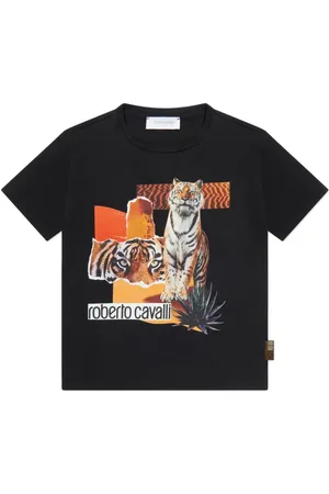 Roberto Cavalli Tiger-print cotton T-shirt
