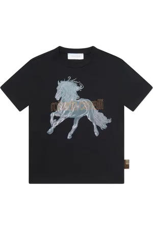 Roberto Cavalli Horse-print cotton T-shirt