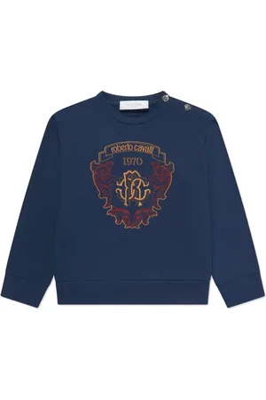 Roberto Cavalli Logo-embroidered cotton sweatshirt