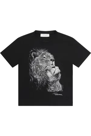Roberto Cavalli Lion-print cotton T-shirt