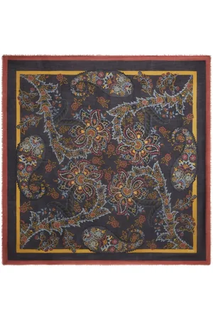 Etro Paisley-print wool-silk blend scarf