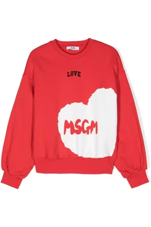 Msgm Logo-print cotton sweatshirt