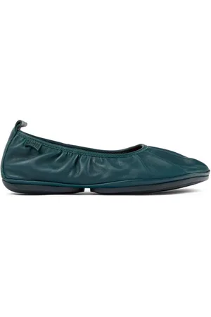 Camper Right Nina ruched-detail leather ballerinas