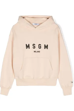 Msgm Logo-print cotton hoodie