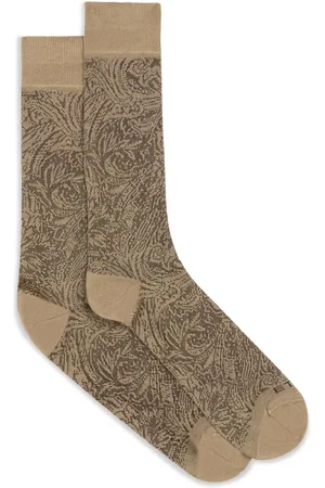 Etro Beige paisley-jacquard socks