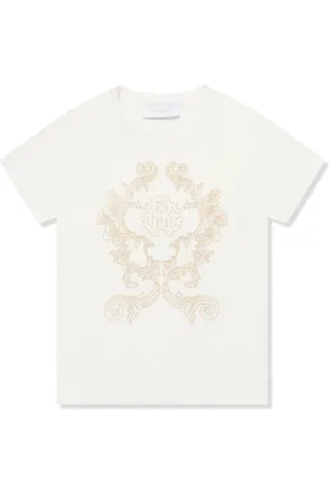 Roberto Cavalli Logo-embroidered cotton T-shirt