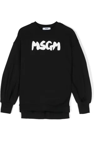 Msgm Logo-print cotton sweatshirt