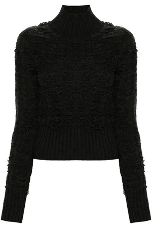 Maison Margiela High-neck distressed jumper