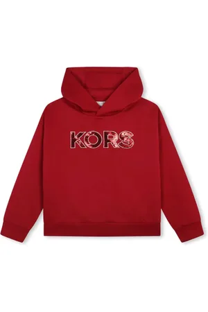 Michael Kors Sequinned-logo jersey hoodie