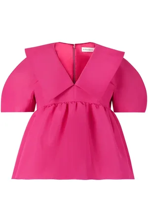 Nina Ricci Taffeta v-neck top
