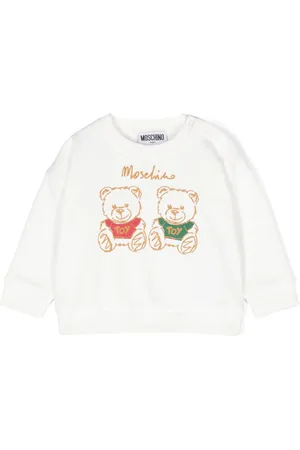 Moschino Raised teddy bear cotton sweatshirt