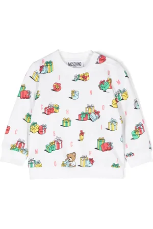 Moschino Motif-print cotton sweatshirt