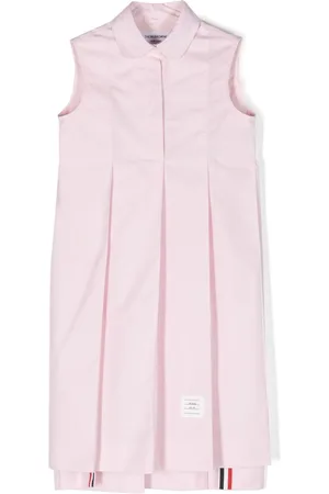 Thom Browne Round-collar pleated shirt dress