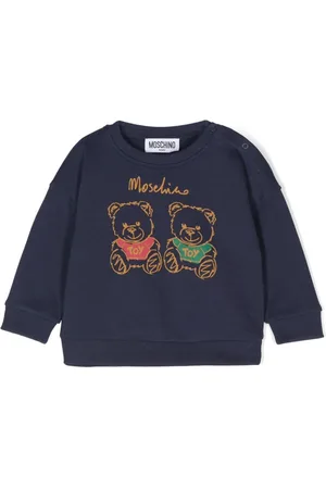 Moschino Raised teddy bear cotton sweatshirt