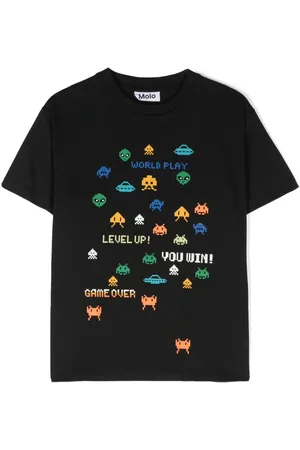 Molo Riley Game-over cotton T-shirt