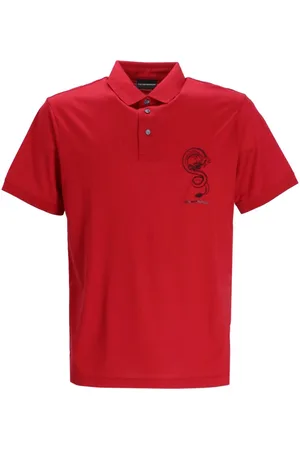 Emporio Armani Dragon-embroidered polo shirt