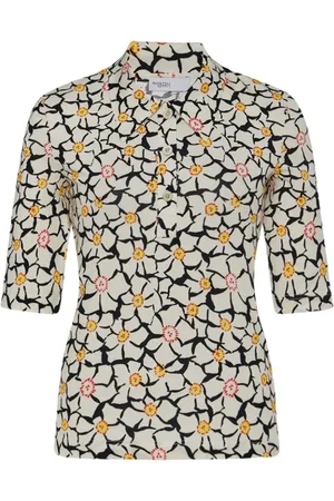 ROSETTA GETTY Floral-print half-sleeves polo shirt