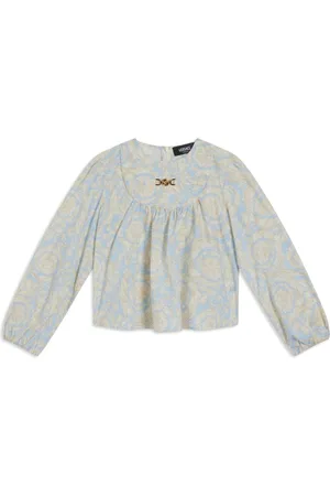 VERSACE Barocco-print cotton blouse