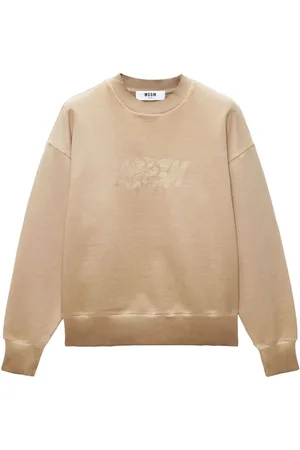 Msgm Logo-embroidered drop-shoulder sweatshirt