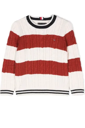 Tommy Hilfiger Striped cable-knit jumper