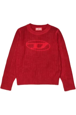 Diesel Logo intarsia-knit wool-blend jumper