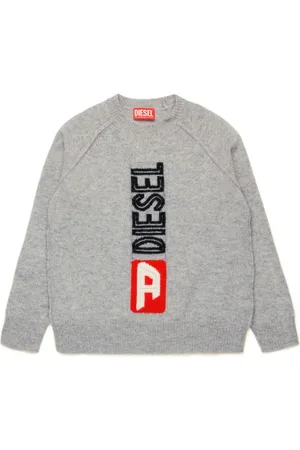 Diesel Logo-intarsia wool jumper