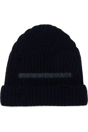 Maison Margiela Logo-embroidered ribbed-knit beanie