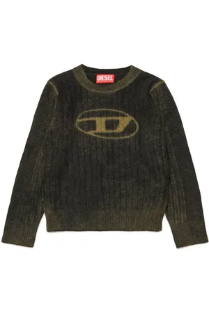 Diesel Intarsia-knit logo wool-blend jumper