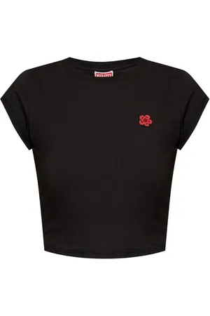 Kenzo Boke Flower cropped embroidered T-shirt