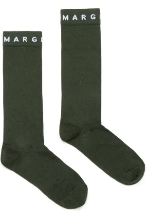 Maison Margiela Logo-intarsia ribbed socks
