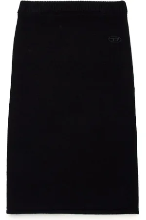 Diesel Logo-embroidered knitted skirt